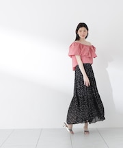 小花プリーツロングスカート26SS