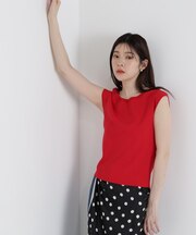 フレンチスリーブ総針ニット