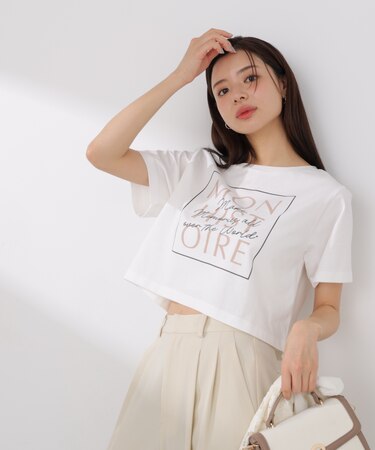 短丈ロゴTシャツ