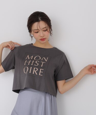 短丈ロゴTシャツ