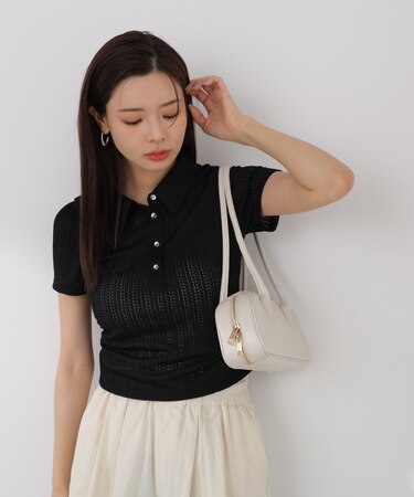 〈EDIT COLOGNE〉レーススキッパートップス