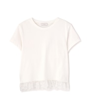 〈a／mie〉レースヘムTシャツ