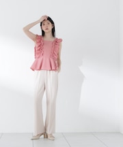 〈a／mie〉セミフレアーパンツ26SS