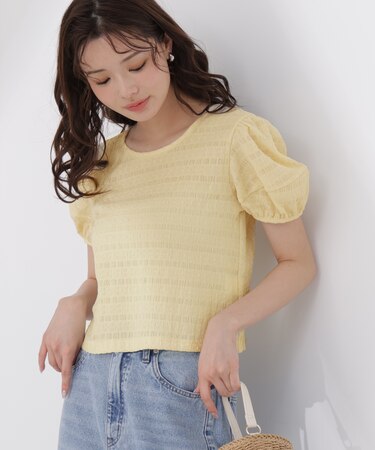 バックオープンパフスリーブトップス26SS