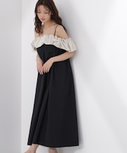 ＜EDIT COLOGNE＞バルーンオフショルキャミワンピース