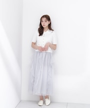 ラッフルチュールスカート