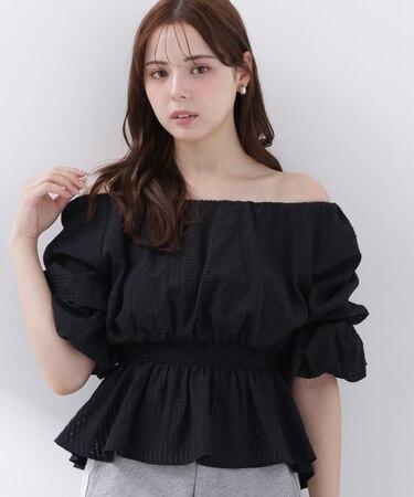〈a／mie〉2wayオフショルフィッシュテールブラウス
