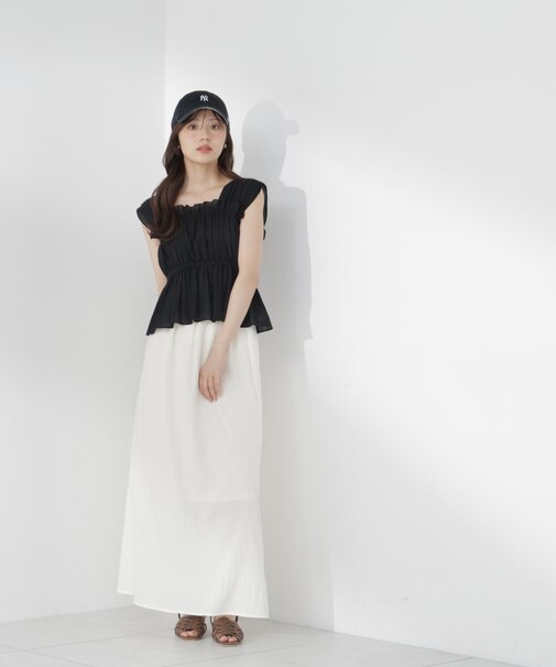 ＜a／mie＞ドライワッシャースカート