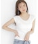 ＜a／mie＞カップ付きフレンチスリーブTシャツ