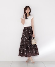 楊柳加工ティアードスカート