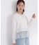 ＜a／mie＞レースヘム長袖Tシャツ