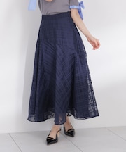 シアーチェックスカート