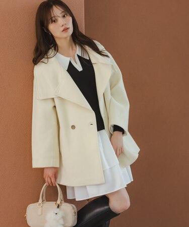 <a/mie>ビッグカラーハーフコート 26AW