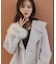 フェイクファー付きワイドカラーショートコート 26AW