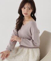 Vネック総針ニット 26AW
