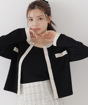 バイカラーアンサンブルニット