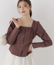 フロントギャザーブラウス