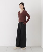 チェーンベルト付きワイドパンツ