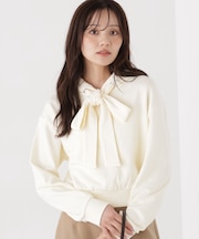 ＜EDIT COLOGNE＞リボン付きフーディー