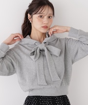 ＜EDIT COLOGNE＞リボン付きフーディー