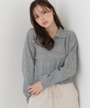 <a/mie>スキッパーケーブルニット