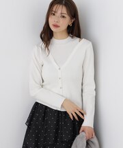 レイヤード風ニットトップス