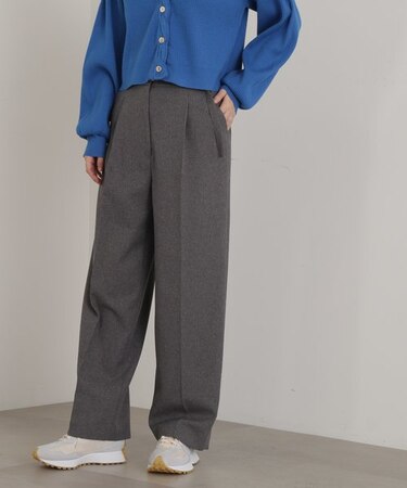 センタープレスベルト付ワイドパンツ《S Size Line》