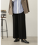 ムジハイウエストスラックスワイドパンツ