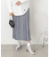 ベロアプリーツストレートスカート