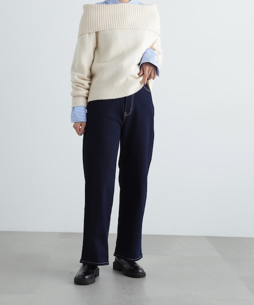 5ポケットワイドデニムパンツ