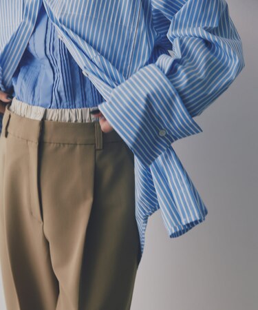 ウエストレイヤード風パンツ《S Size Line》