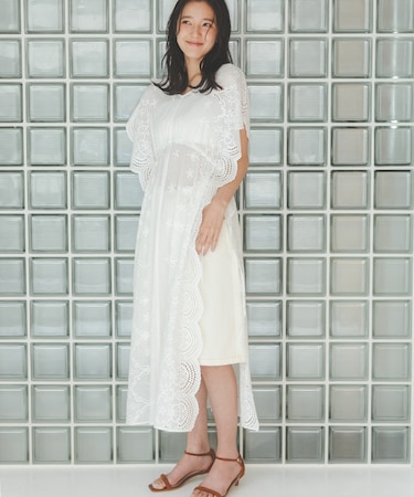 スカラップレースワンピース