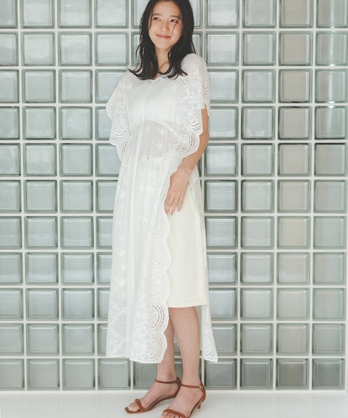 スカラップレースワンピース