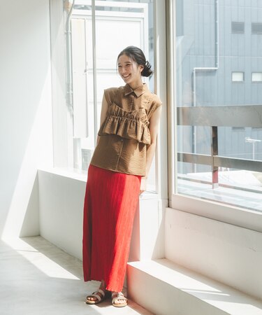 シャドーチェックイージースカート