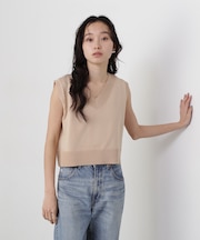 Vネックショートベスト