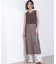 メッシュレイヤードニットワンピース