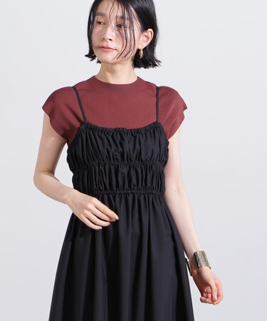 総針モックネックフレンチニット