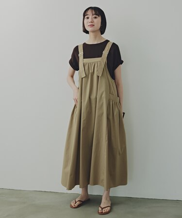 ワイドストラップジャンパースカート