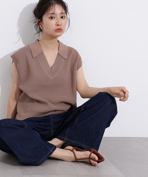 スキッパーポロニットベスト
