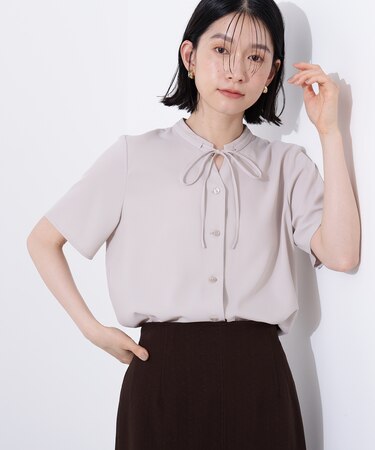 ナローリボンタイブラウス