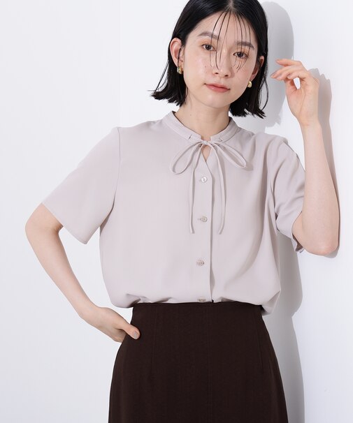 ナローリボンタイブラウス