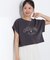 クロップドカレッジロゴTシャツ