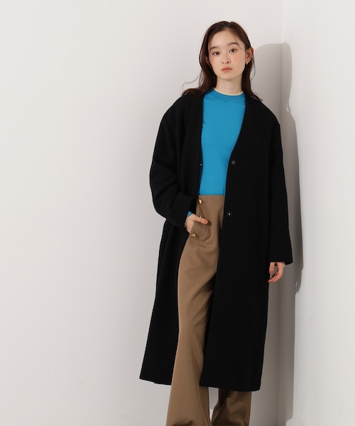 【タグ付未使用】NATURAL BEAUTY　ロングコート　19号　大きいサイズ カラーレスロングコート｜エヌドット ナチュラルビューティー