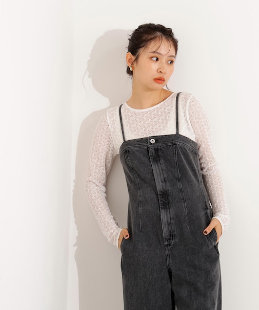 クルーネックレースカットソー《WEB限定商品》