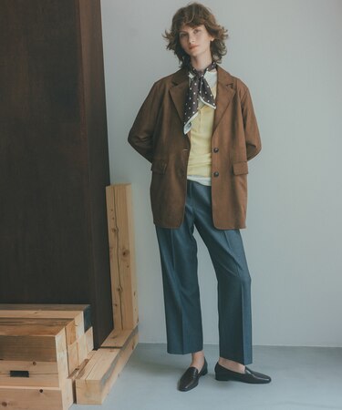 フェイクスウェードシングルブレストジャケット