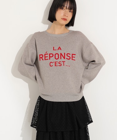 フレンチロゴジャガードニット