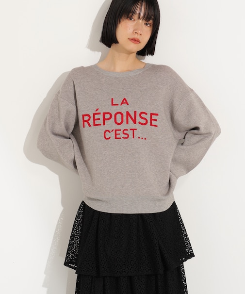 フレンチロゴジャガードニット