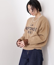 フレンチロゴジャガードニット