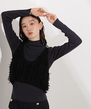 フリンジニットベストセット