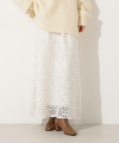 ヴィンテージライクレースエプロンスカート FRAMeWORK（フレームワーク）の「ヴィンテージライクレース